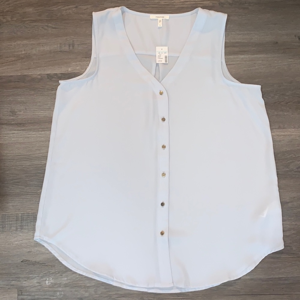 Maurices Sleeveless Button Down Blouse